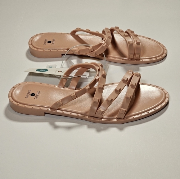 Women's Shade & Shore Liv Jelly Slip-On Sandal Matte Blush Size 8 NWT - Picture 5 of 13